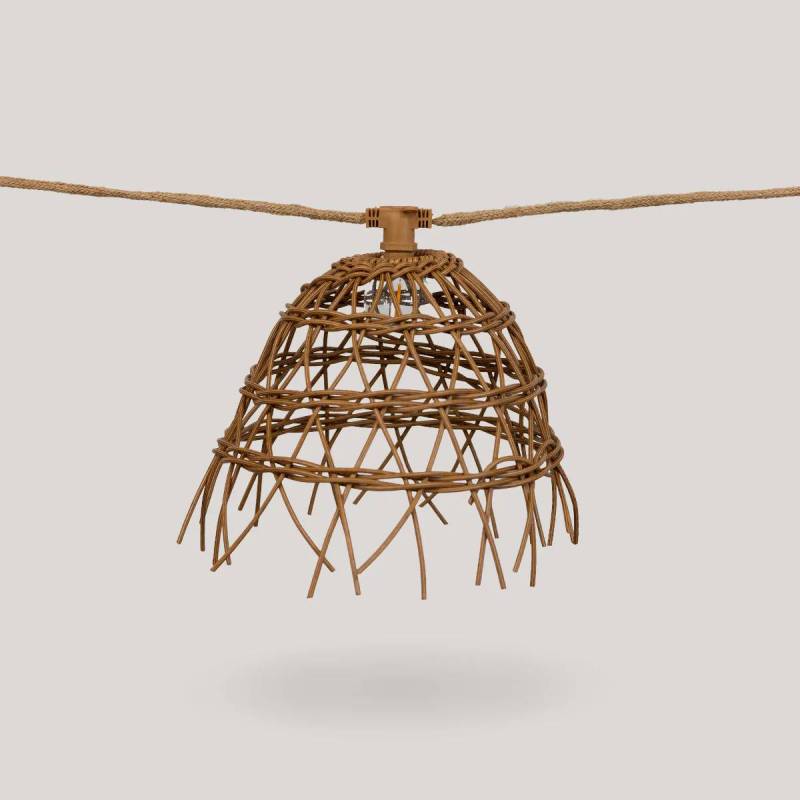 Guirlande Guinguette avec abat-jour Osier - Image 3